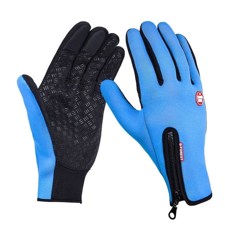 Anti-Slip Warm Touchscreen Cycling Gloves - Blue Force Sports
