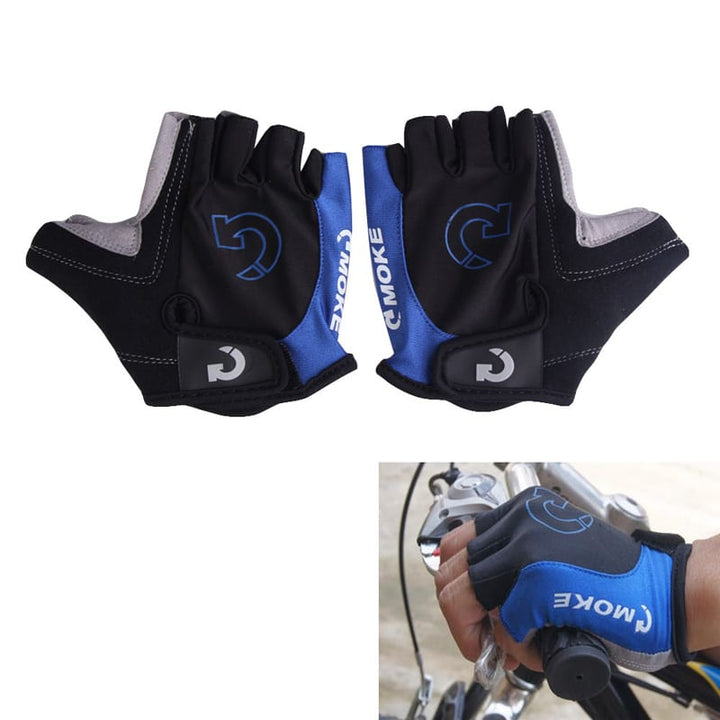 Unisex Cycling Half Finger Gloves - Blue Force Sports