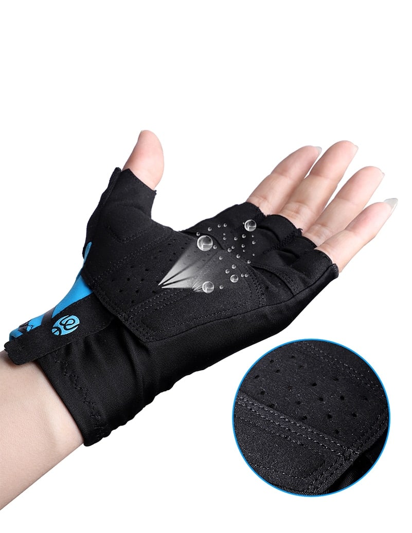 High Elastic Breathable Half Finger Cycling Gloves - Blue Force Sports