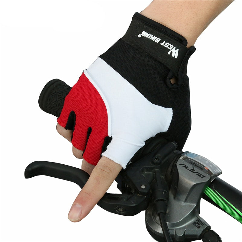 High Elastic Breathable Half Finger Cycling Gloves - Blue Force Sports