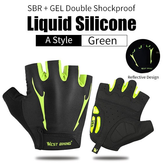 High Elastic Breathable Half Finger Cycling Gloves - Blue Force Sports