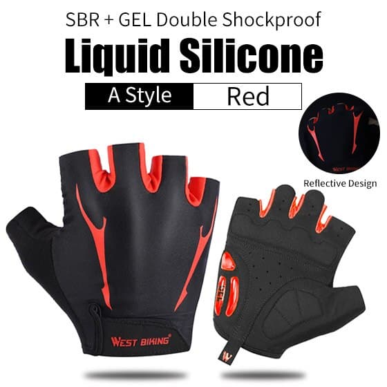 High Elastic Breathable Half Finger Cycling Gloves - Blue Force Sports