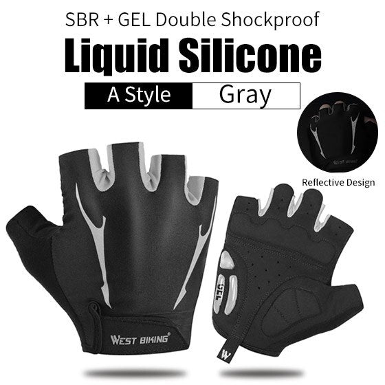 High Elastic Breathable Half Finger Cycling Gloves - Blue Force Sports