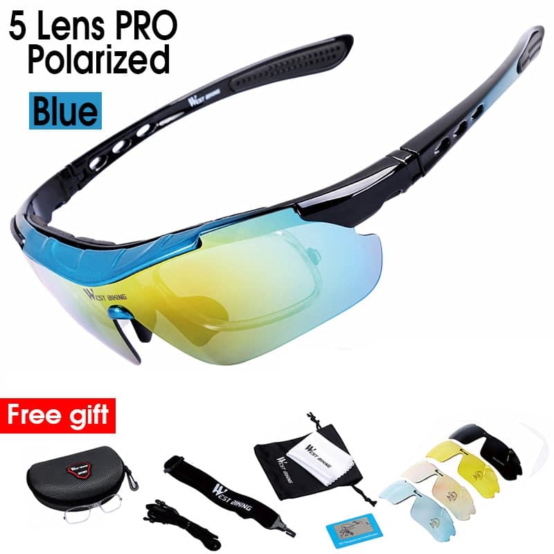 Cycling Unisex Polarized Glasses - Blue Force Sports