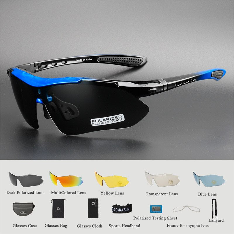 Professional Polarized Cycling Goggles - Blue Force Sports