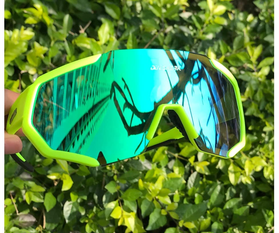 Geometric Design Polarized Cycling Sunglasses - Blue Force Sports
