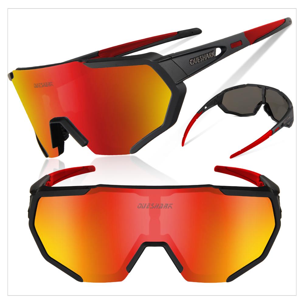 Geometric Design Polarized Cycling Sunglasses - Blue Force Sports