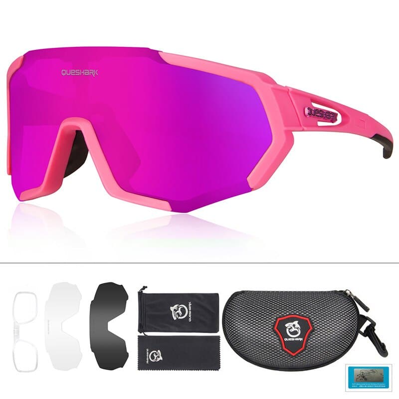 Geometric Design Polarized Cycling Sunglasses - Blue Force Sports