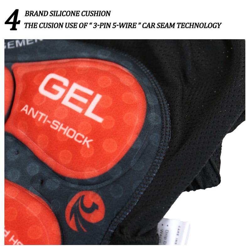 5D Gel Padded Shockproof Cycling Underwear Shorts - Blue Force Sports