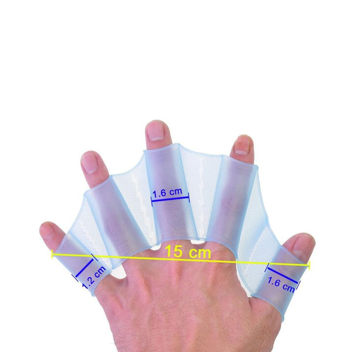 Silicone Hand Swimming Fins - Blue Force Sports