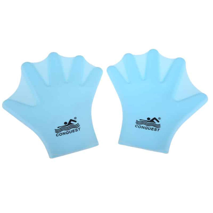 Webbed Silicone Diving Gloves - Blue Force Sports