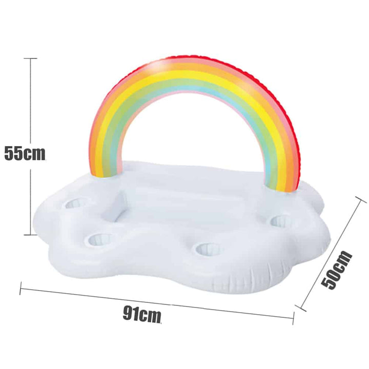 Inflatable Rainbow Cloud Drink Holder - Blue Force Sports