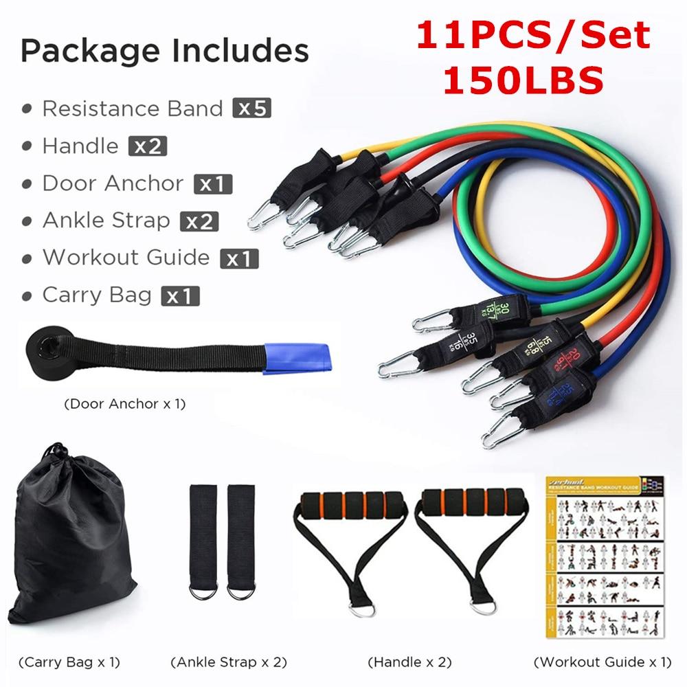 150lb Fitness Resistance Bands Set - Blue Force Sports