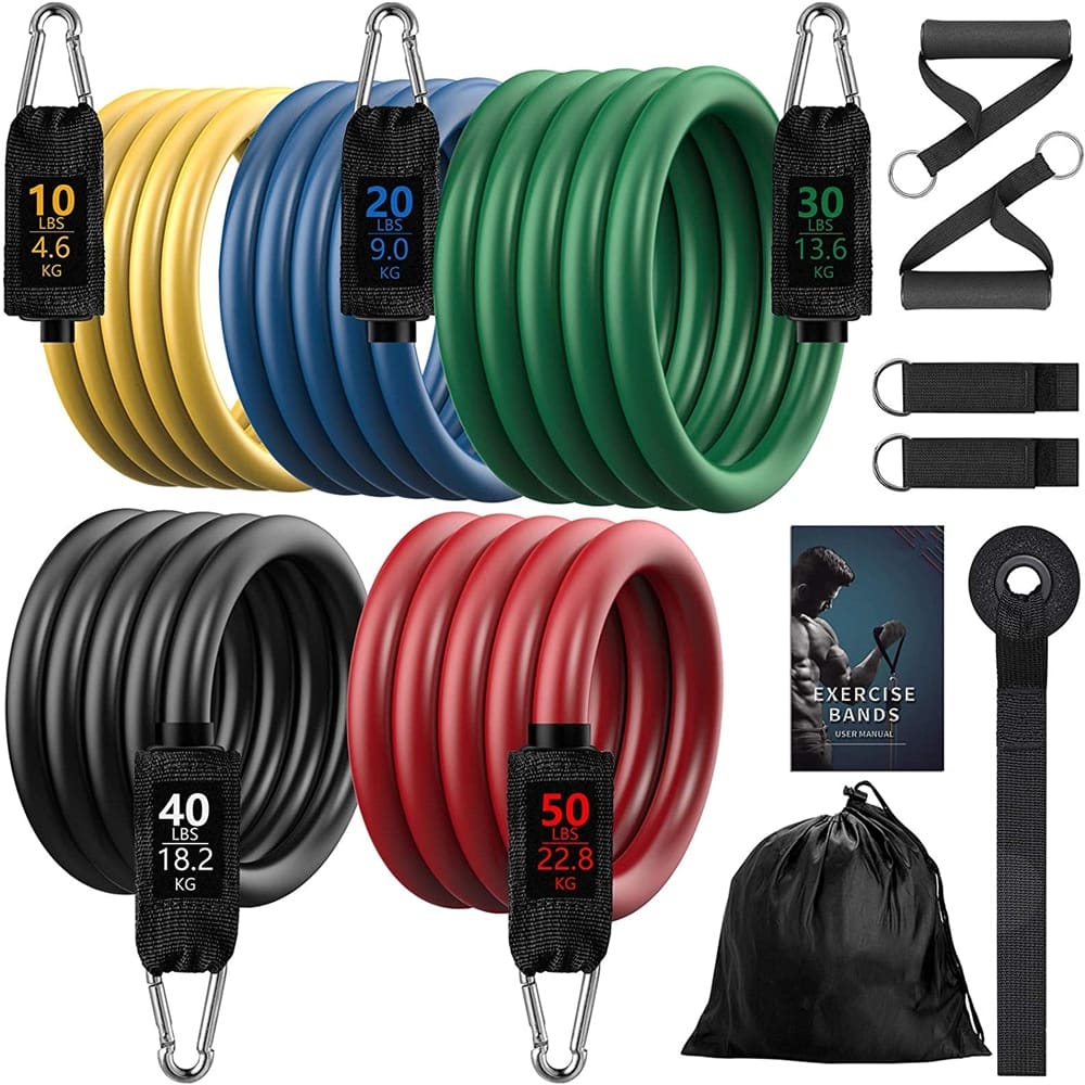 150lb Fitness Resistance Bands Set - Blue Force Sports