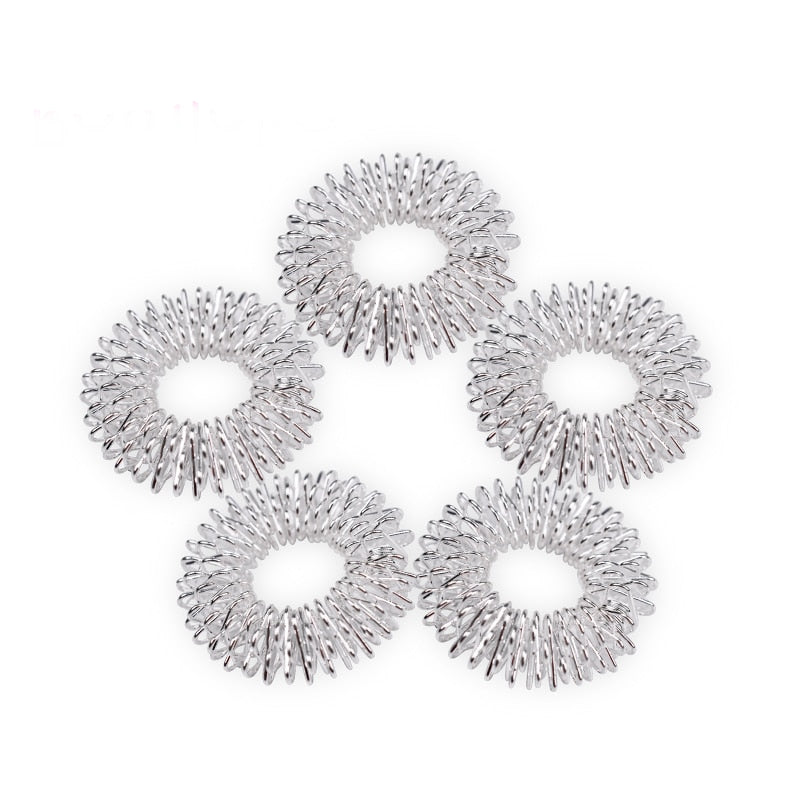 Acupuncture Finger Massage Rings 5 pcs Set - Blue Force Sports