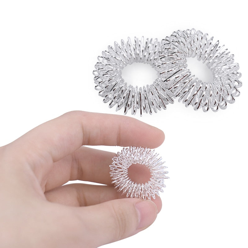 Acupuncture Finger Massage Rings 5 pcs Set - Blue Force Sports
