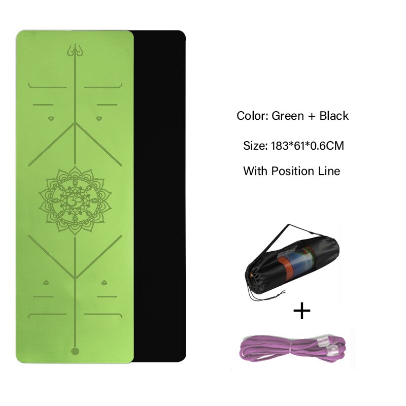 6 mm Two Tone Fitness Mat - Blue Force Sports
