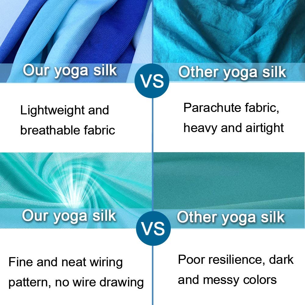 Solid Color Yoga Flying Hammock - Blue Force Sports
