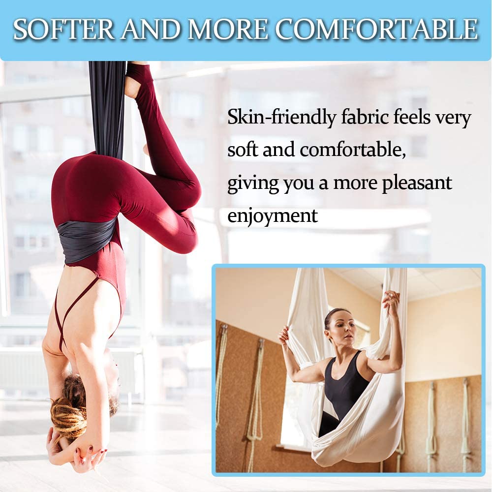 Solid Color Yoga Flying Hammock - Blue Force Sports