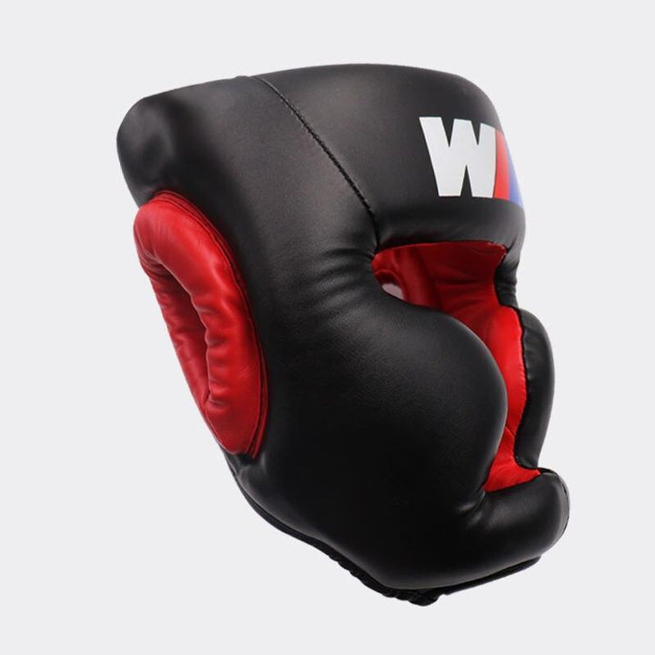 RED/BLACK Closed Type Boxing Head Guard - Blue Force Sports