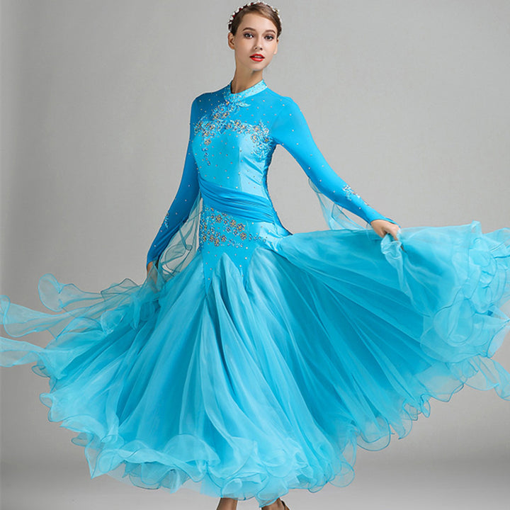 Women's Ballroom Dance Dresses - Blue Force Sports