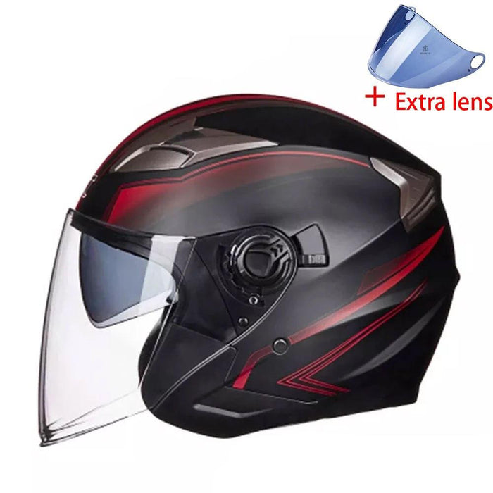 Half Face Motorcycle Helmet - Blue Force Sports