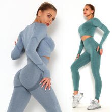 Yoga Seamless Clothing Set For Women - Blue Force Sports