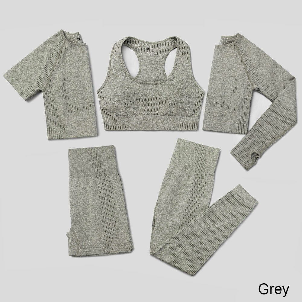 Elastic Seamless Yoga Set for Women - Blue Force Sports