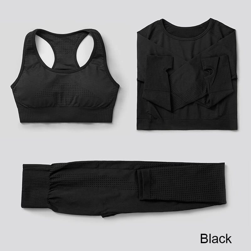 Elastic Seamless Yoga Set for Women - Blue Force Sports