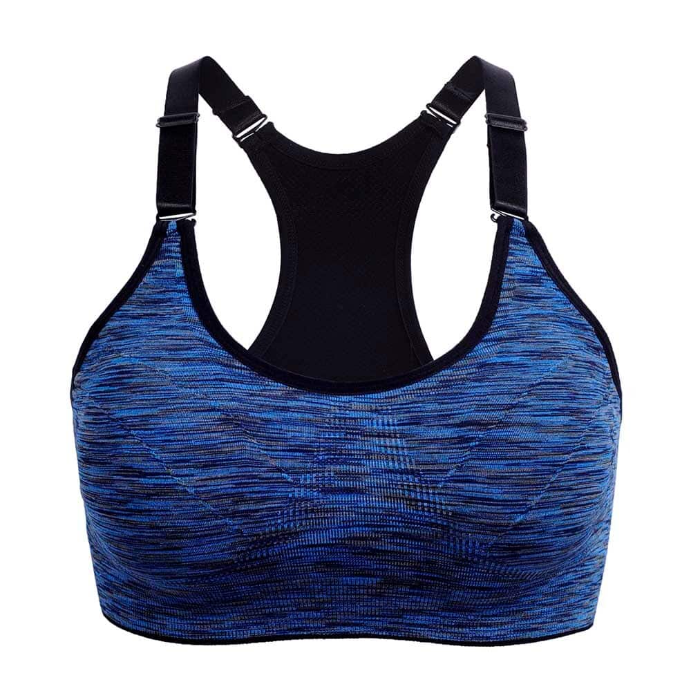 Quick Dry Padded Adjustable Sports Bra - Blue Force Sports