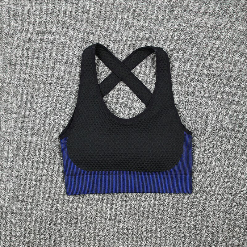 Women's Crop Top And Push Up Leggings - Blue Force Sports