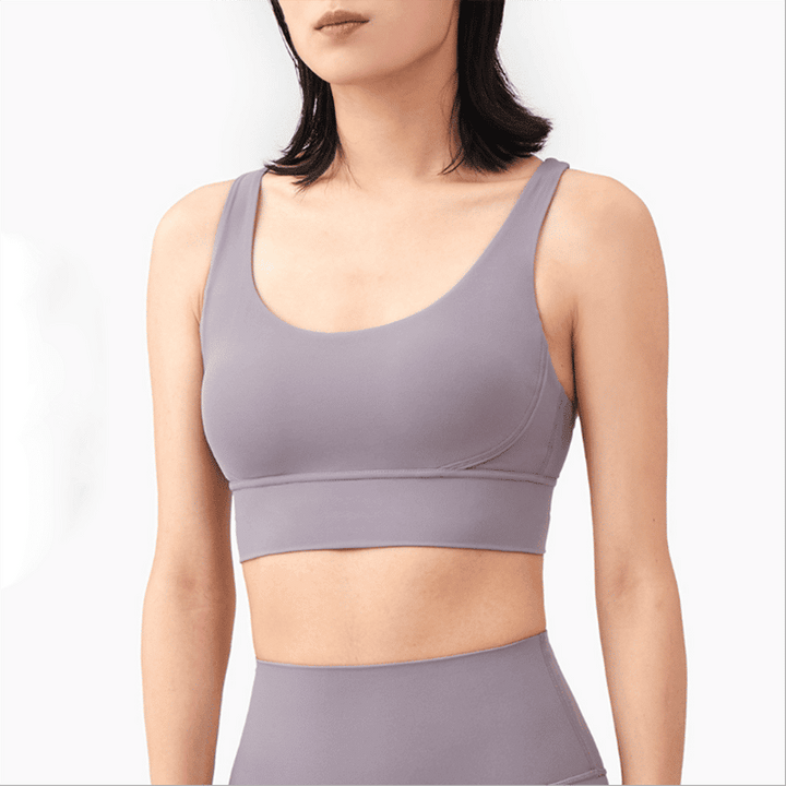 Women's Breathable Nylon Yoga Bra - Blue Force Sports