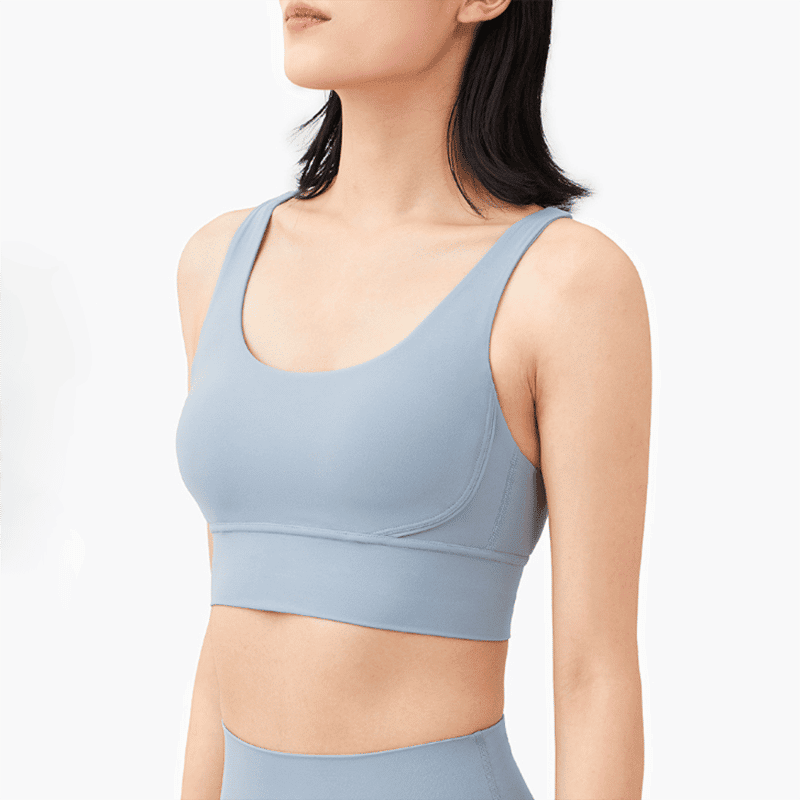 Women's Breathable Nylon Yoga Bra - Blue Force Sports