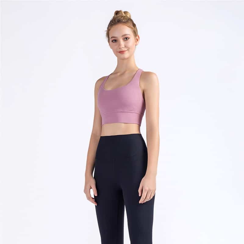 Women's Breathable Nylon Yoga Bra - Blue Force Sports