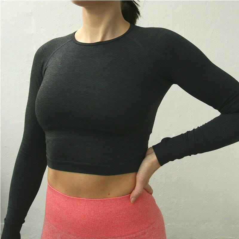 Women's Compression Sports Crop Top - Blue Force Sports
