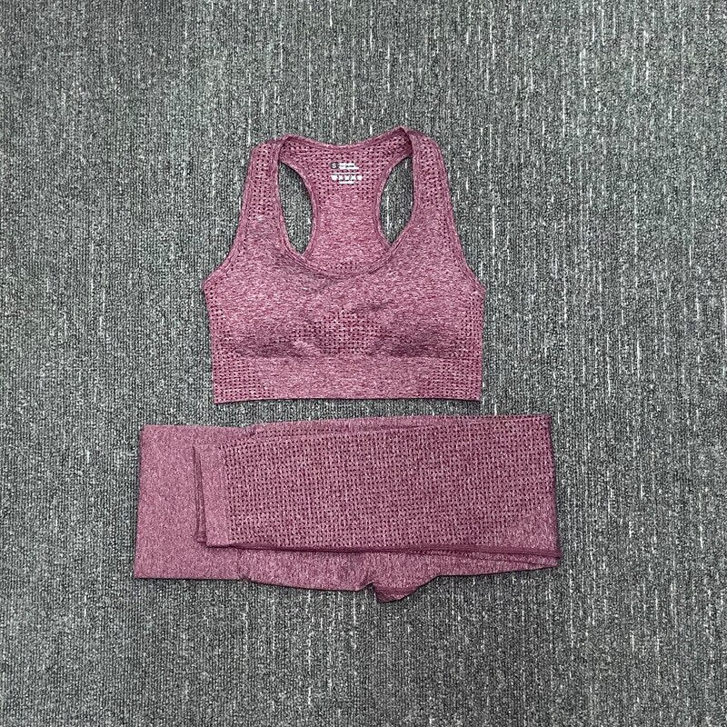 Women's Seamless Fitness Clothing Set - Blue Force Sports
