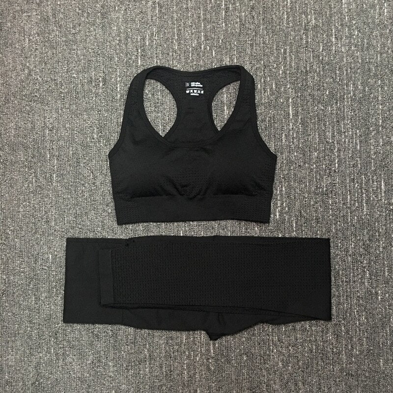 Women's Seamless Fitness Clothing Set - Blue Force Sports