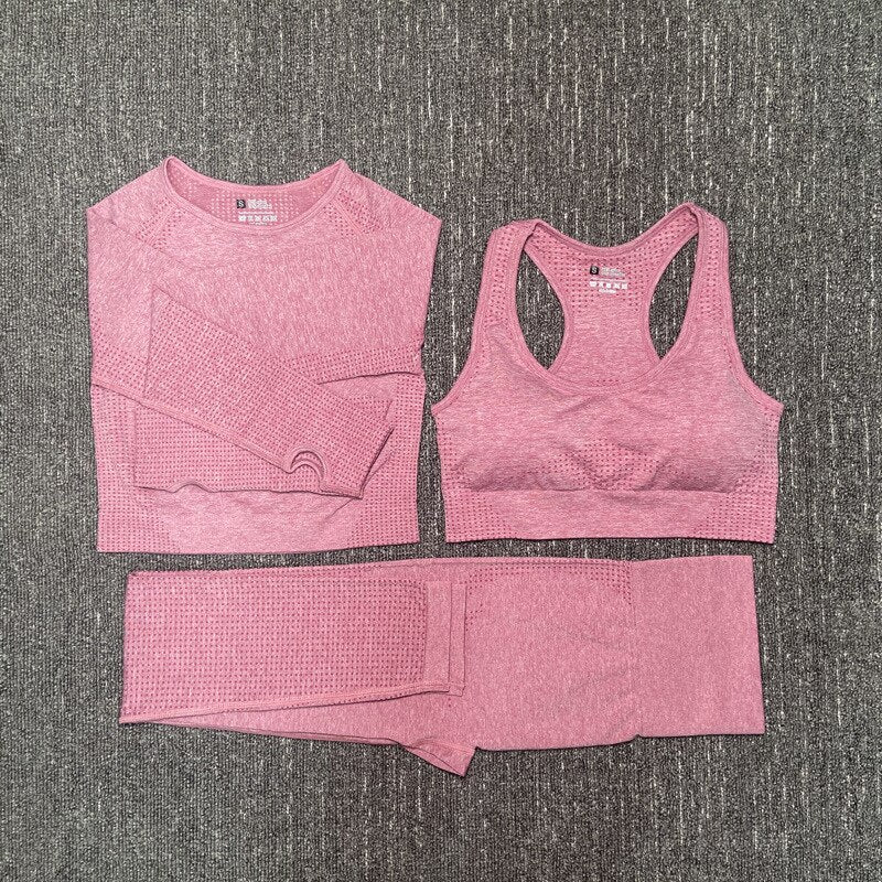 Women's Seamless Fitness Clothing Set - Blue Force Sports
