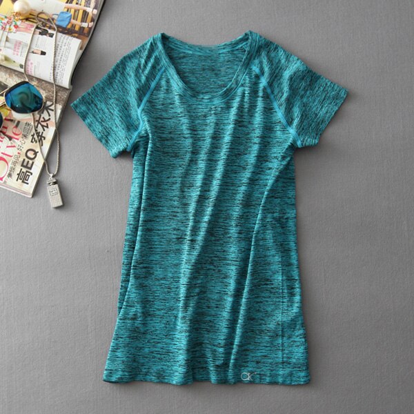 Women Yoga Short Sleeved Tops - Blue Force Sports