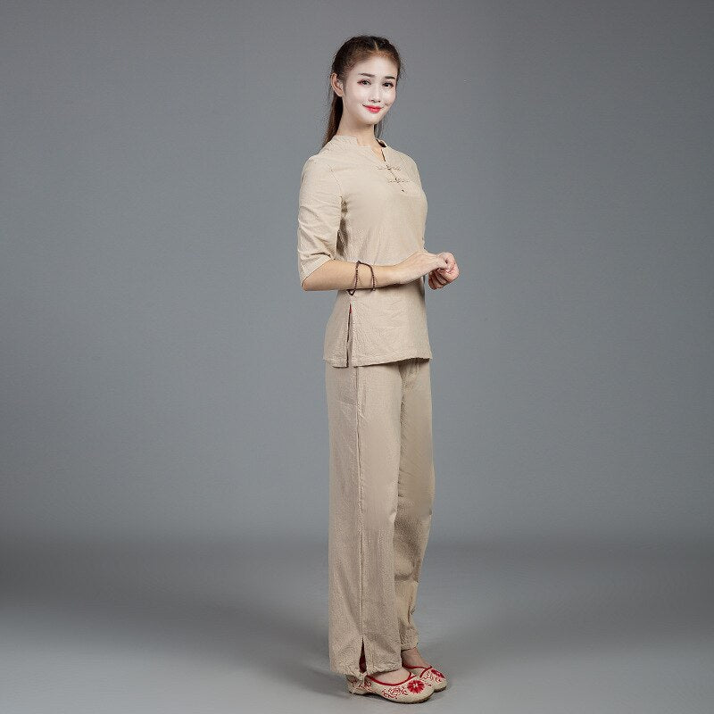 Cotton and Linen Tai Chi Set - Blue Force Sports