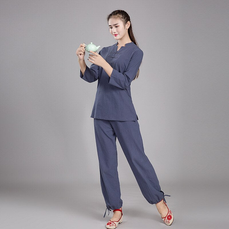 Cotton and Linen Tai Chi Set - Blue Force Sports