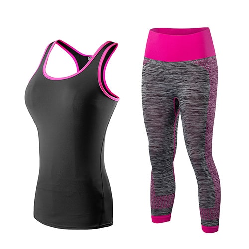 Women's Two Tone Sport Capris and Top Set - Blue Force Sports