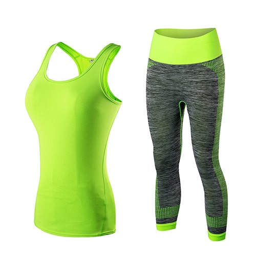 Women's Two Tone Sport Capris and Top Set - Blue Force Sports