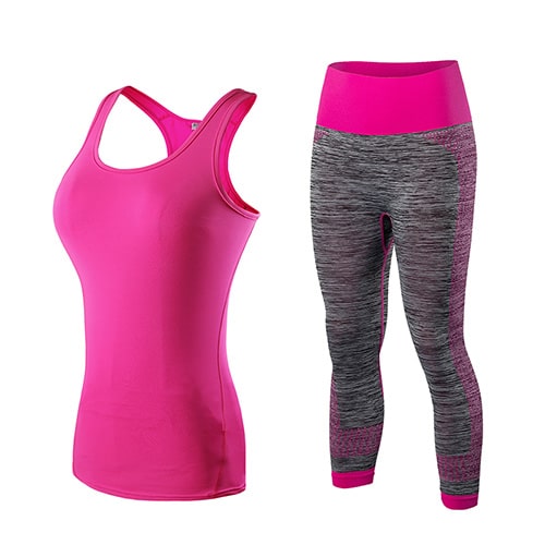 Women's Two Tone Sport Capris and Top Set - Blue Force Sports