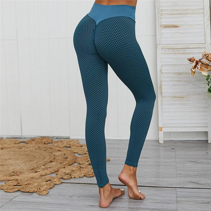 Women's High Waisted Push Up Fitness Leggings - Blue Force Sports