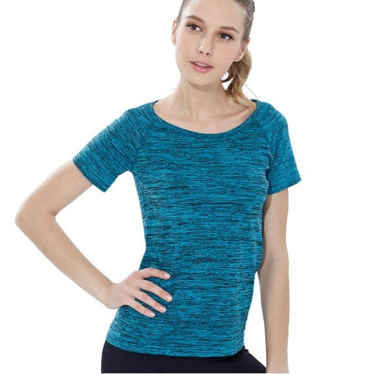 Women's Noise Pattern Quick Dry Sports Top - Blue Force Sports