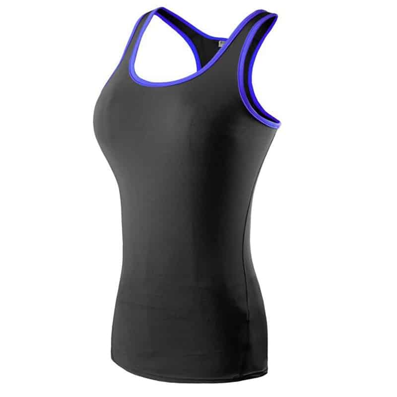 Women's Contrast Trim Sports Tank Top - Blue Force Sports