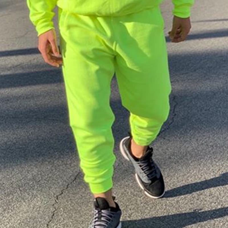 Men's Neon Tracksuit 2 Pieces Set - Blue Force Sports