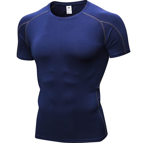 Quick Dry Fitness Compression T-Shirt for Men - Blue Force Sports