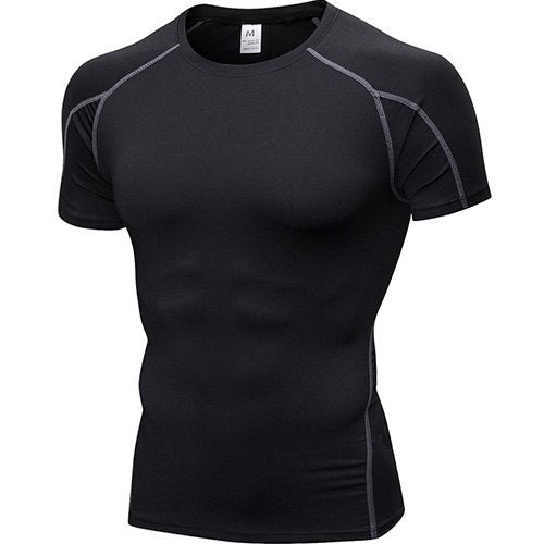 Quick Dry Fitness Compression T-Shirt for Men - Blue Force Sports